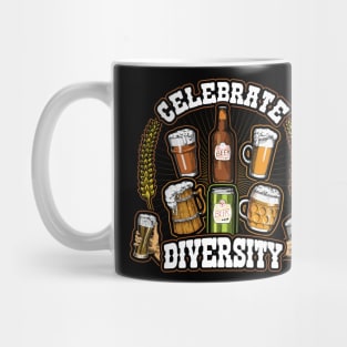 Celebrate Diversity Craft Beer Drinking Mug